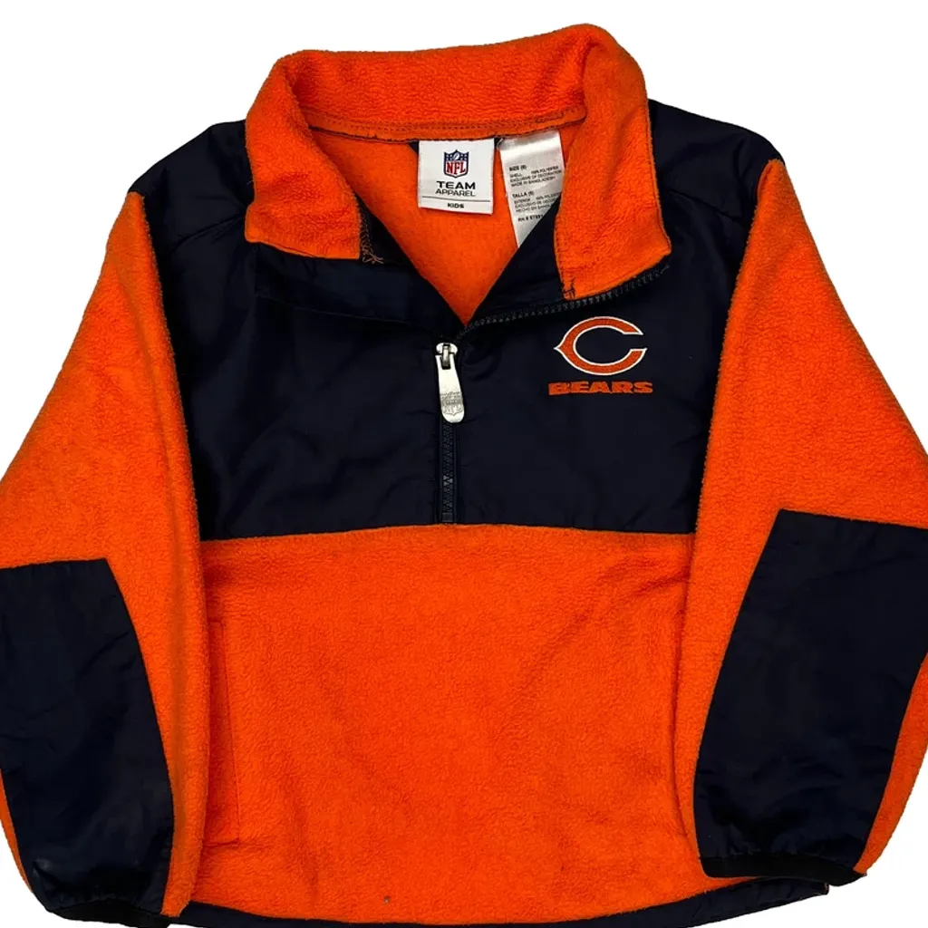 Age 6 Bears Nfl 1/4 Zip - Small Orange Polyester - Image 5