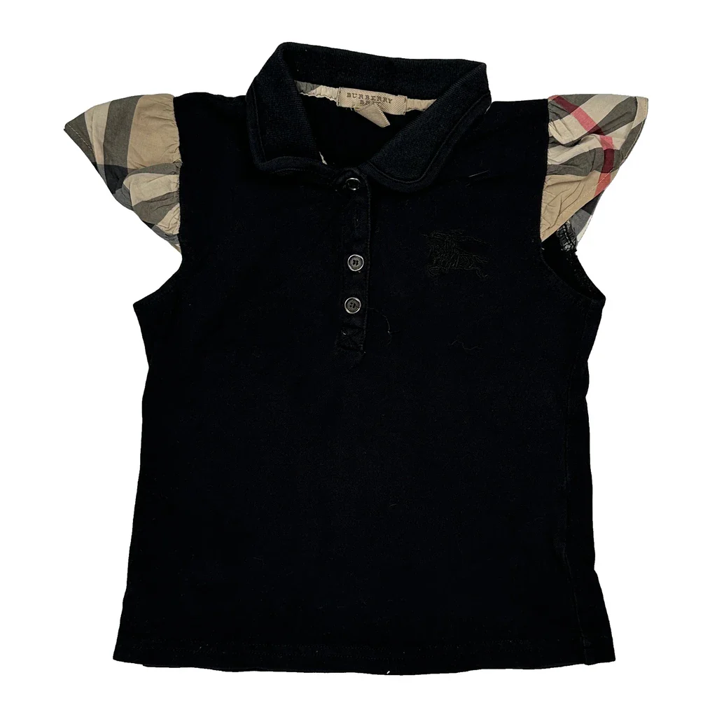 Age 6 Burberry Brit Polo Shirt - XS Black Cotton