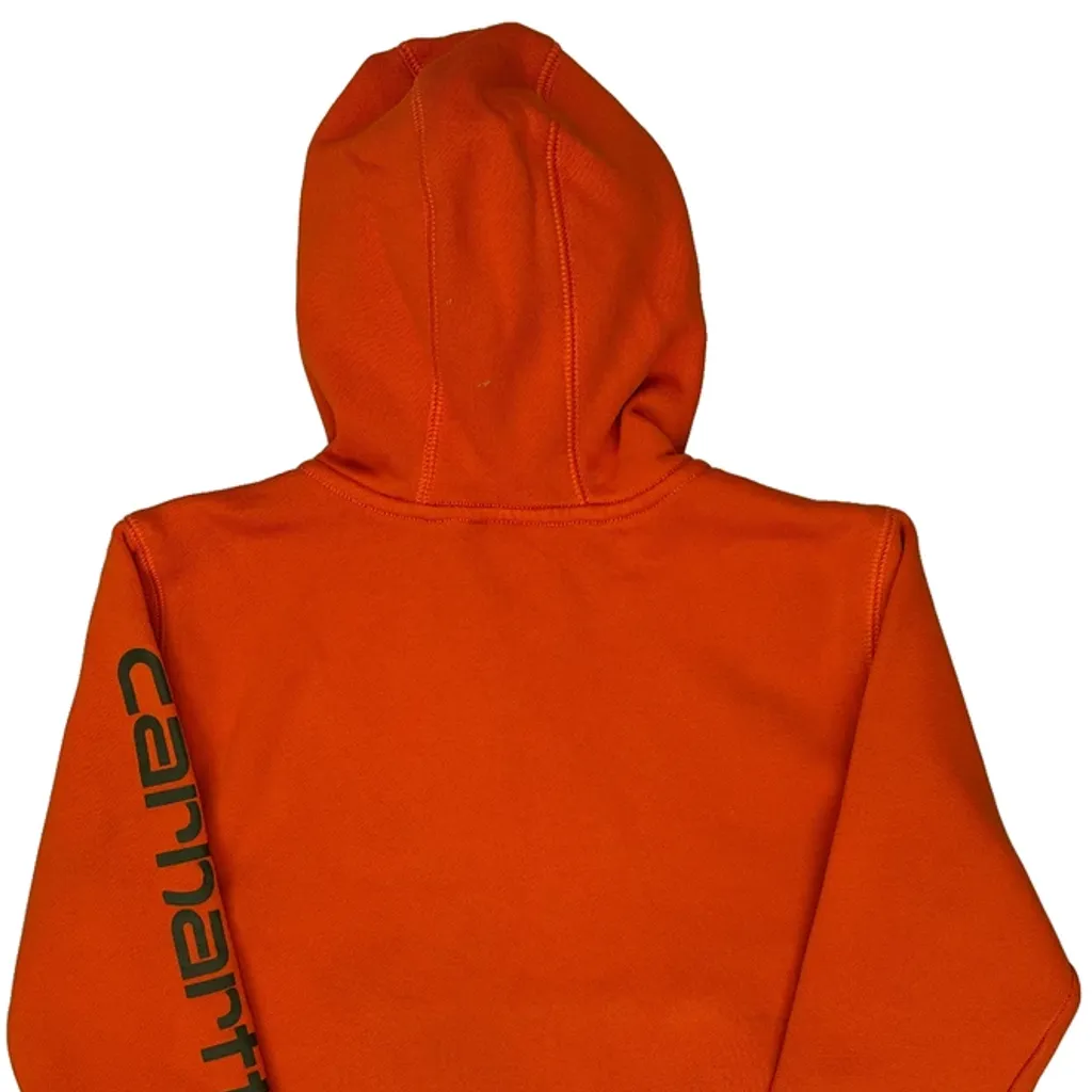 Age 6 Carhartt Hoodie - XS Orange Cotton - Image 7