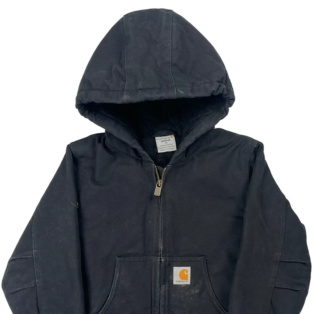 Age 6 Carhartt Jacket - XS Black Cotton - Image 4