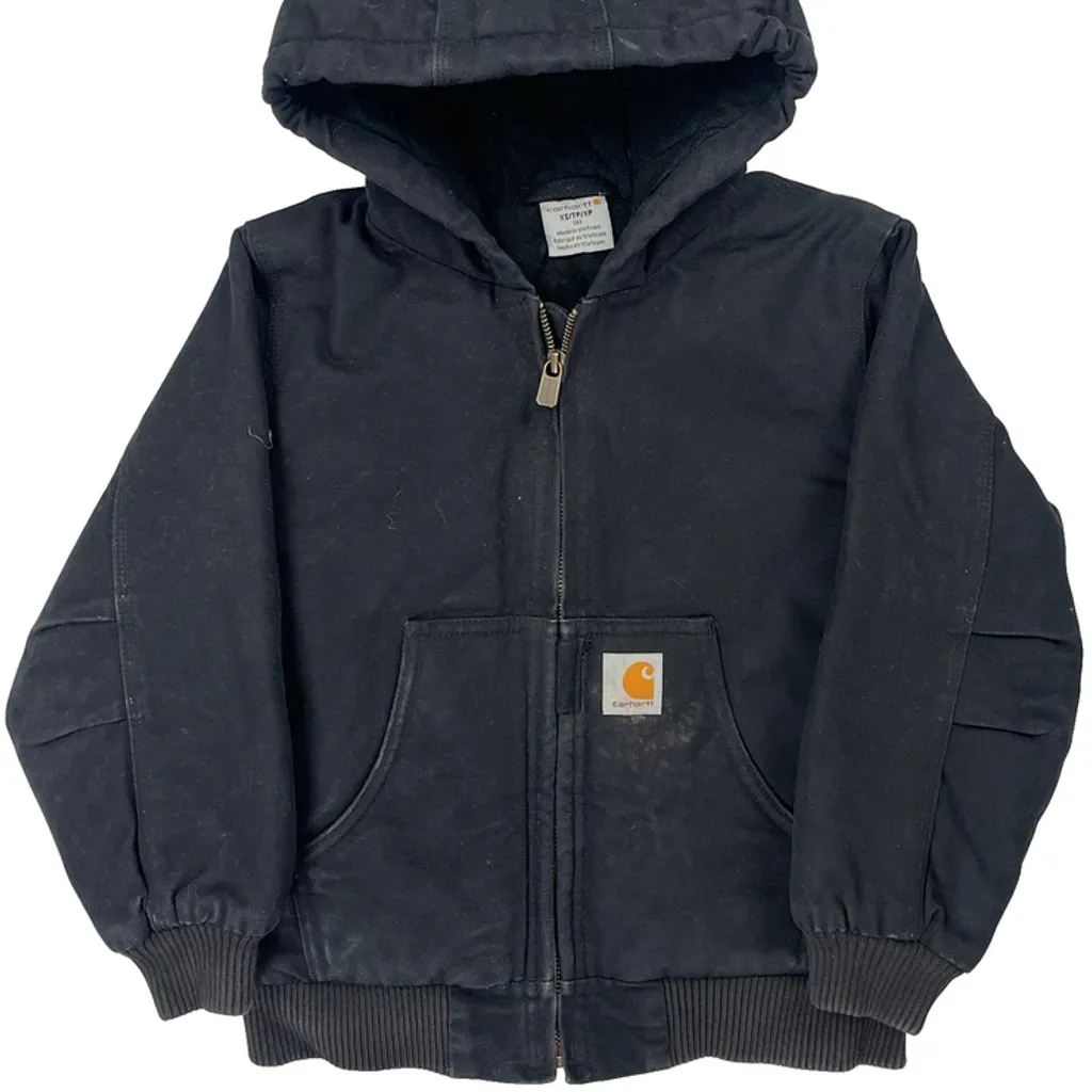 Age 6 Carhartt Jacket - XS Black Cotton - Image 5