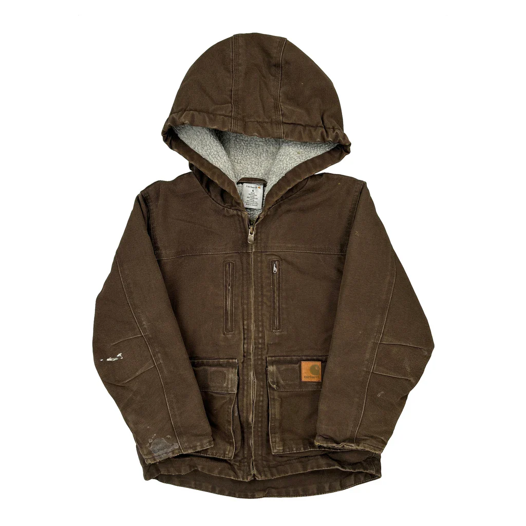 Age 6 Carhartt Jacket - Small Brown Cotton