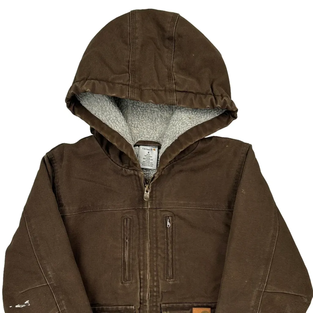Age 6 Carhartt Jacket - Small Brown Cotton - Image 5