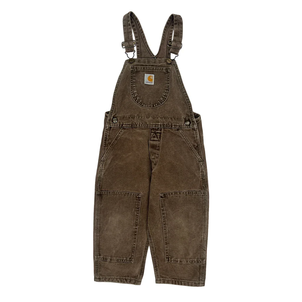 Age 6 Carhartt Overalls - XS Brown Cotton - Image 2