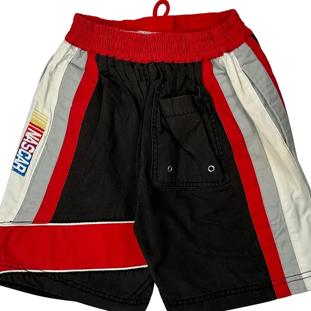 Age 6 Chase Authentics Nascar Sport Shorts - Small Black Cotton Blend - Image 7