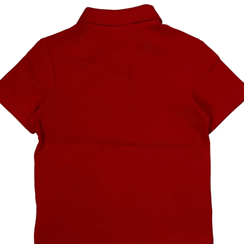 Age 6 Lacoste Polo Shirt - XS Red Cotton - Image 6