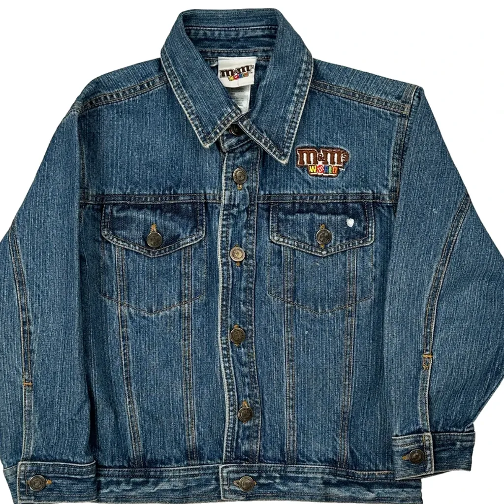 Age 6 M&M Graphic Denim Jacket - Small Blue Cotton - Image 5
