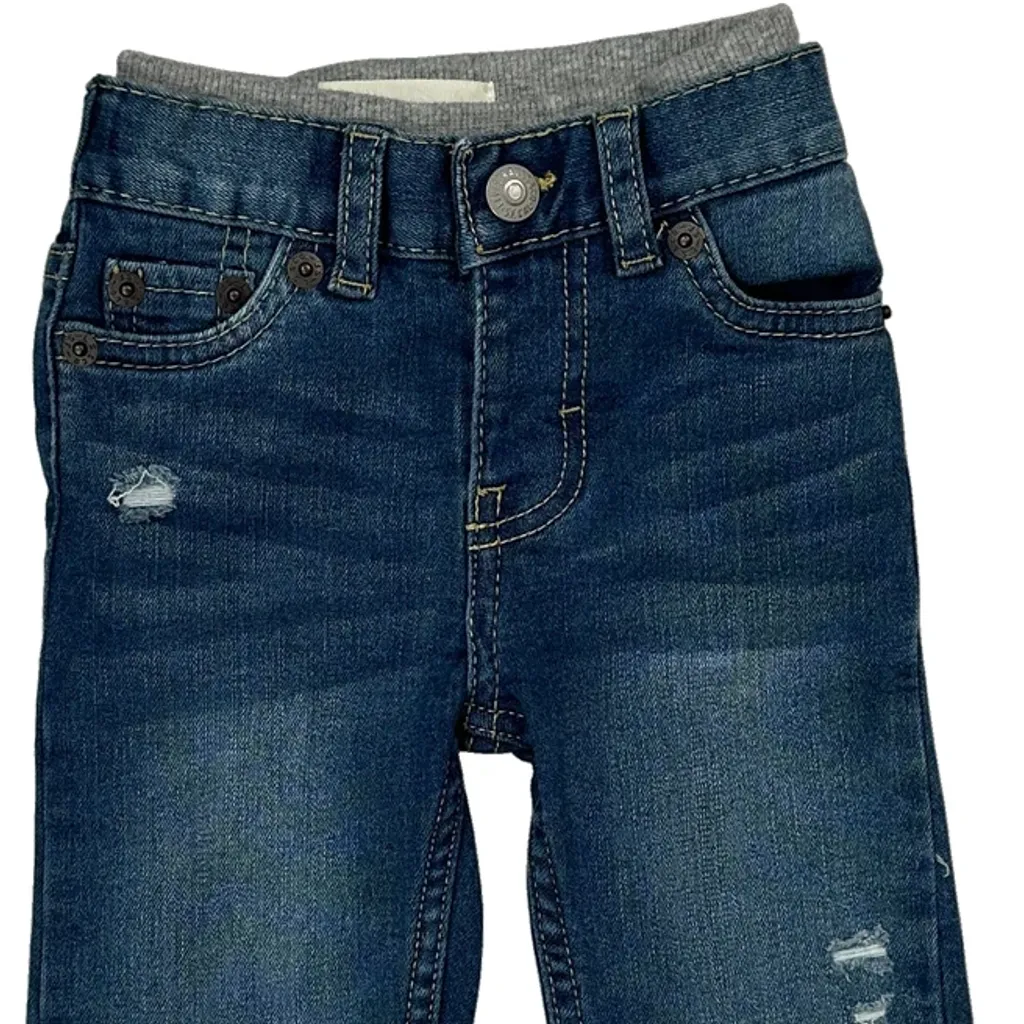 Age 6 Months Levis Jeans - 3XS Blue Cotton - Image 7