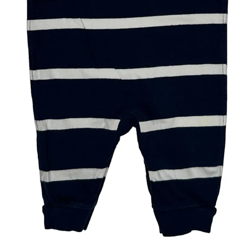 Age 6 Months Ralph Lauren Striped Overalls - 2XS Navy Cotton - Image 6