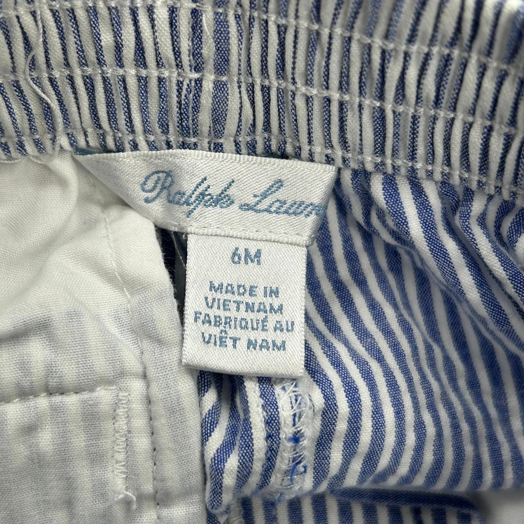Age 6 Months Ralph Lauren Striped Shorts - 2XS Blue Cotton - Image 3