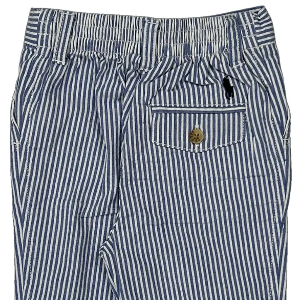 Age 6 Months Ralph Lauren Striped Shorts - 2XS Blue Cotton - Image 4