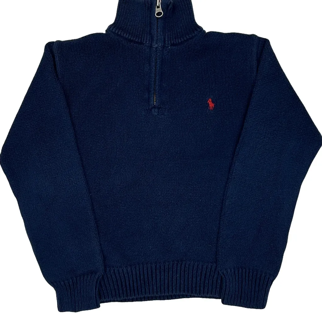 Age 6 Polo By Ralph Lauren 1/4 Zip - XS Blue Cotton - Image 5