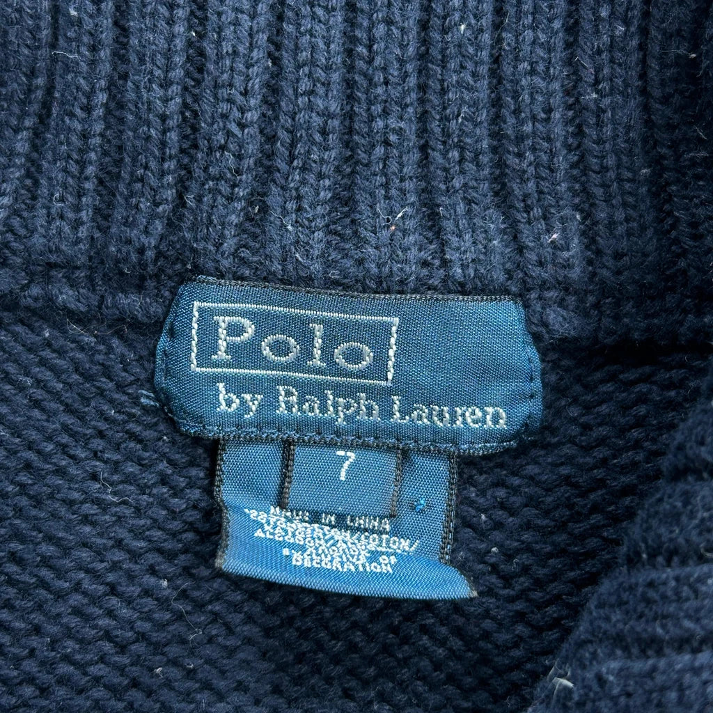 Age 6 Polo By Ralph Lauren 1/4 Zip - Small Navy Cotton - Image 3