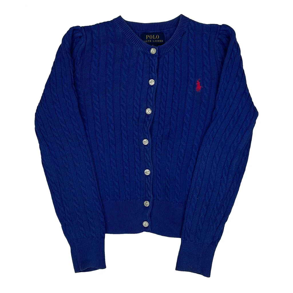 Age 6 Polo By Ralph Lauren Cardigan - XS Blue Cotton