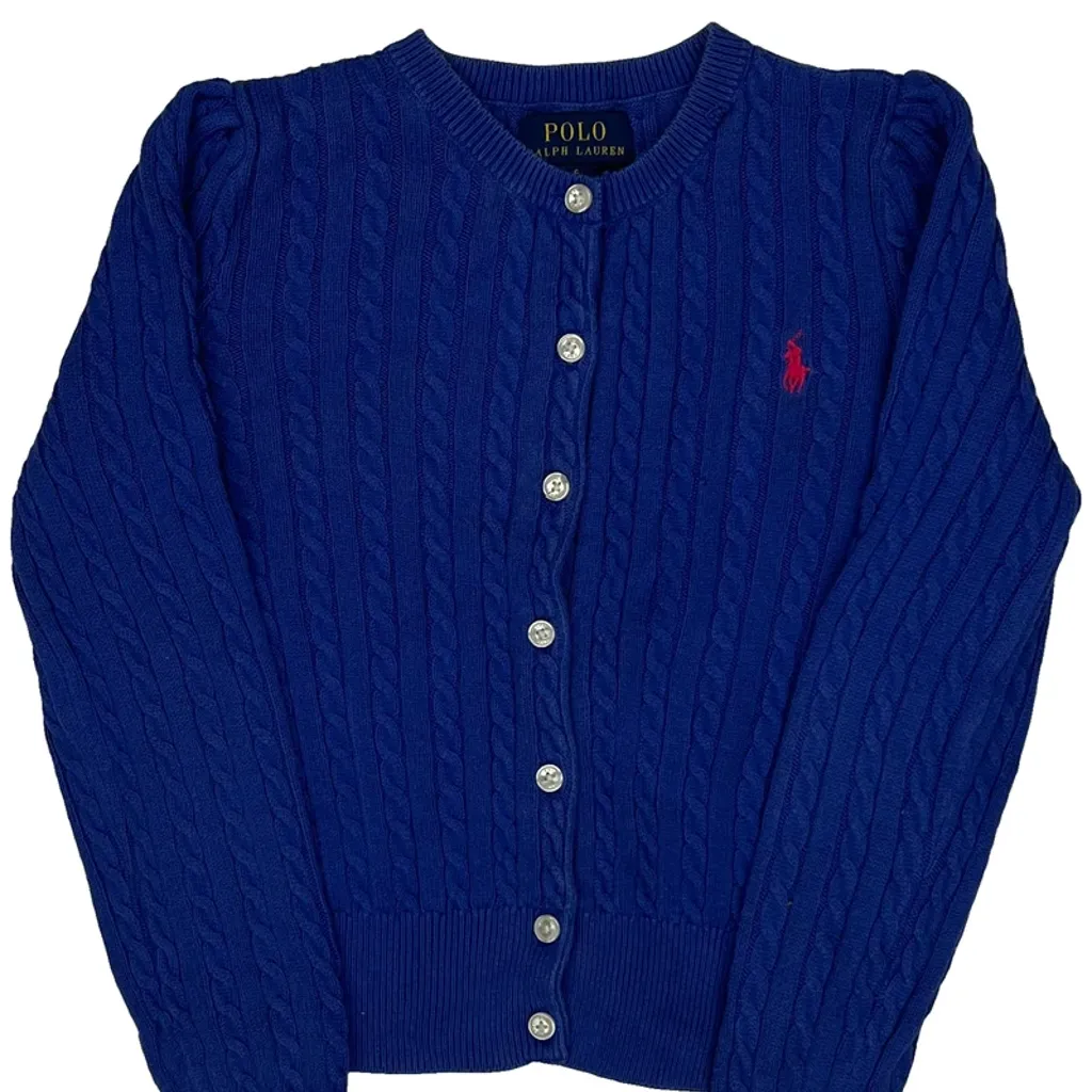Age 6 Polo By Ralph Lauren Cardigan - XS Blue Cotton - Image 4