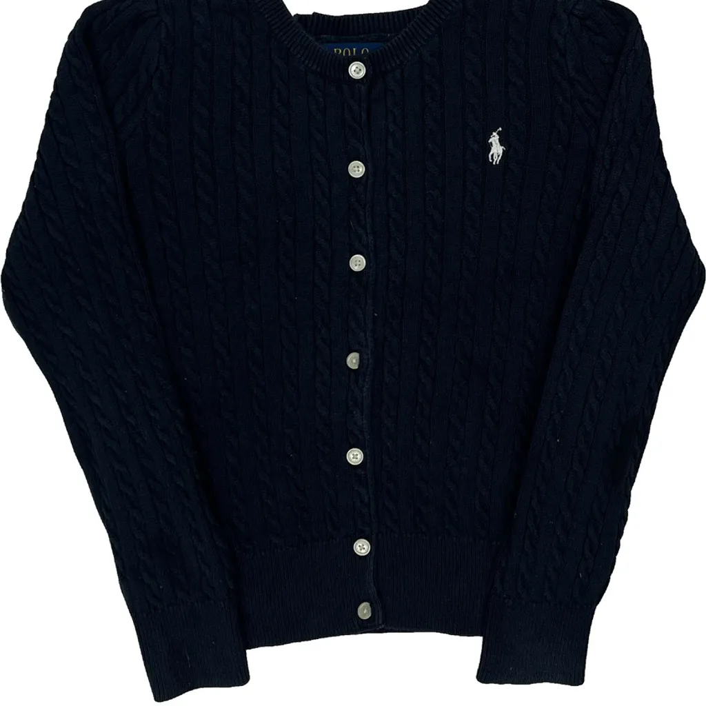 Age 6 Polo By Ralph Lauren Cardigan - Small Navy Cotton - Image 4