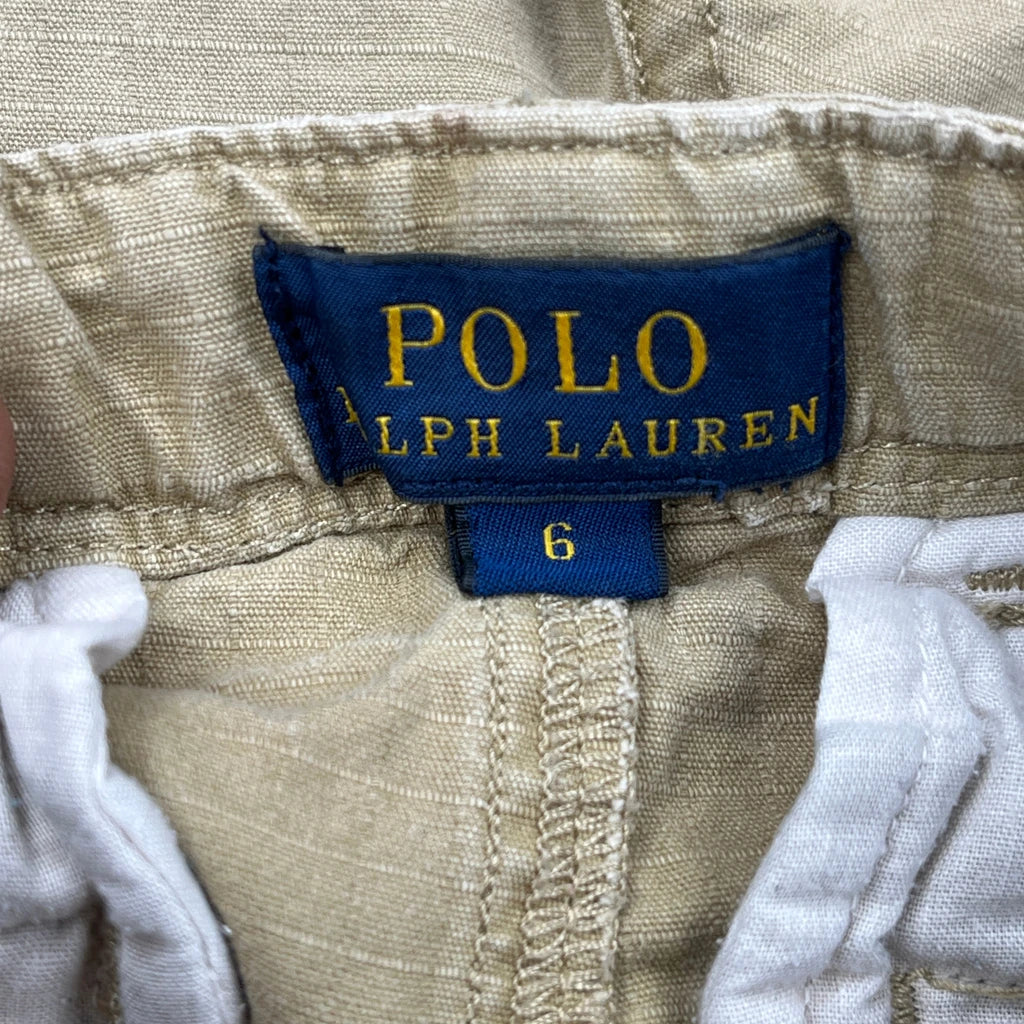Age 6 Polo By Ralph Lauren Cargo Shorts - Smallw 6L Beige Cotton - Image 4