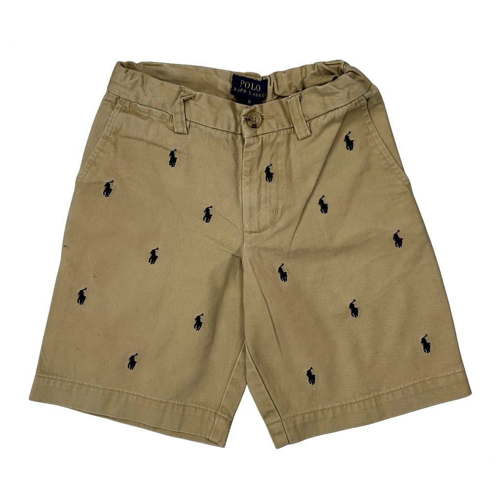 Age 6 Polo By Ralph Lauren Chino Shorts - Small Beige Cotton - Image 2