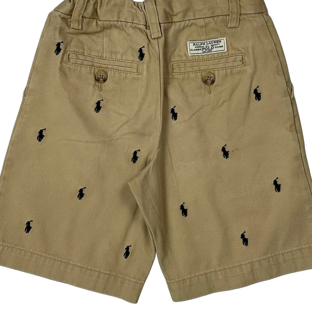 Age 6 Polo By Ralph Lauren Chino Shorts - Small Beige Cotton - Image 4