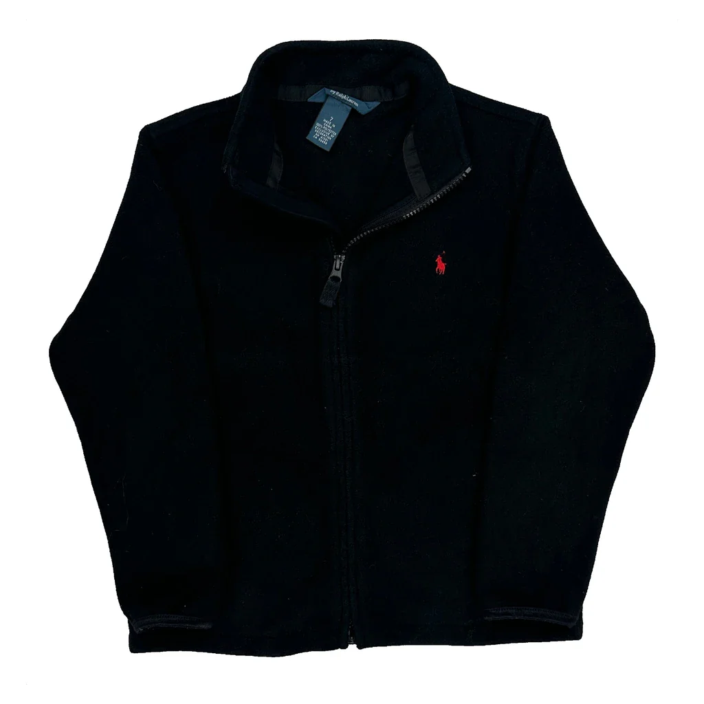 Age 6 Polo By Ralph Lauren Fleece Jacket - Small Black Polyester