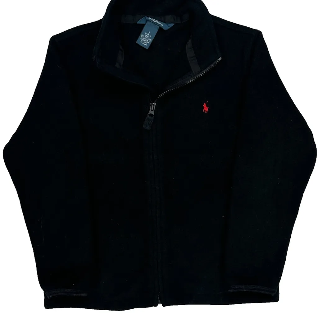 Age 6 Polo By Ralph Lauren Fleece Jacket - Small Black Polyester - Image 4