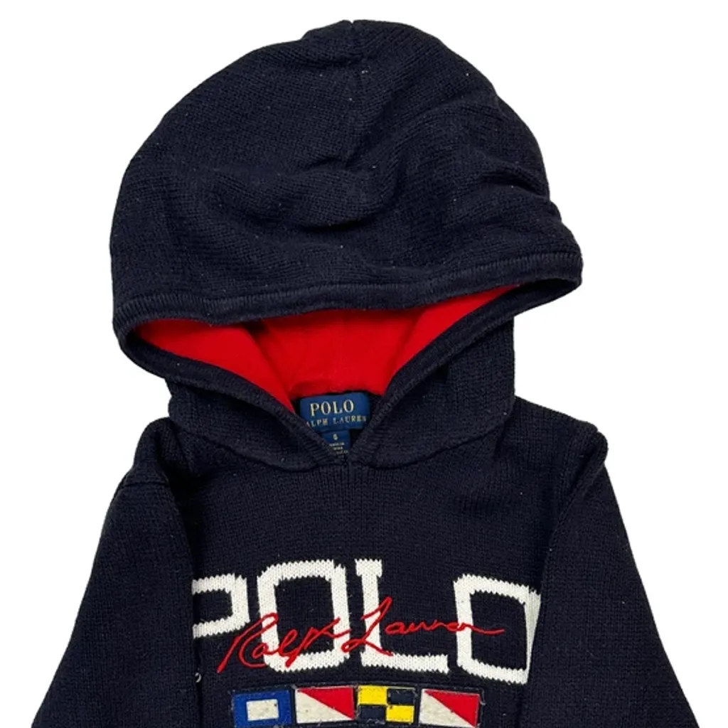 Age 6 Polo By Ralph Lauren Hoodie - XS Navy Cotton - Image 4