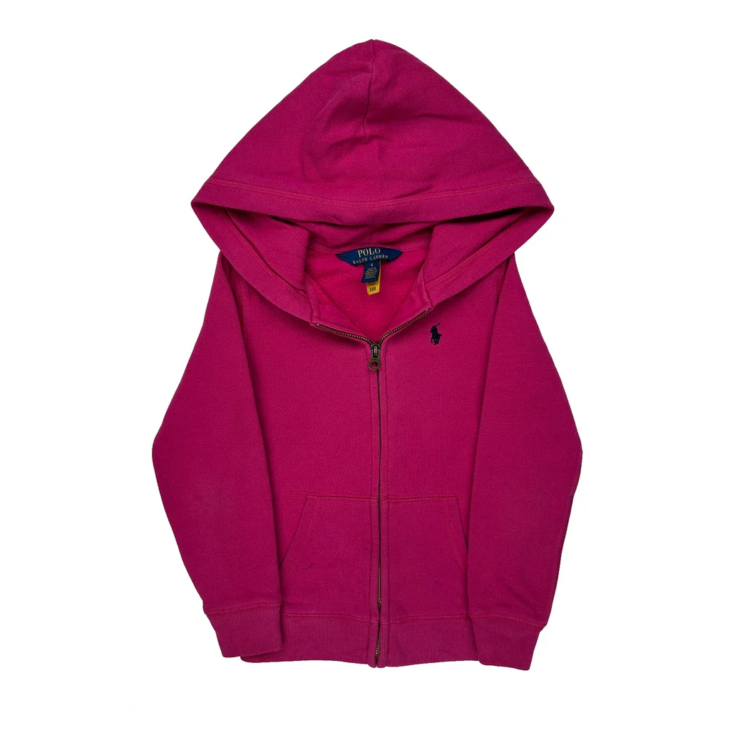 Age 6 Polo By Ralph Lauren Hoodie - Small Pink Cotton