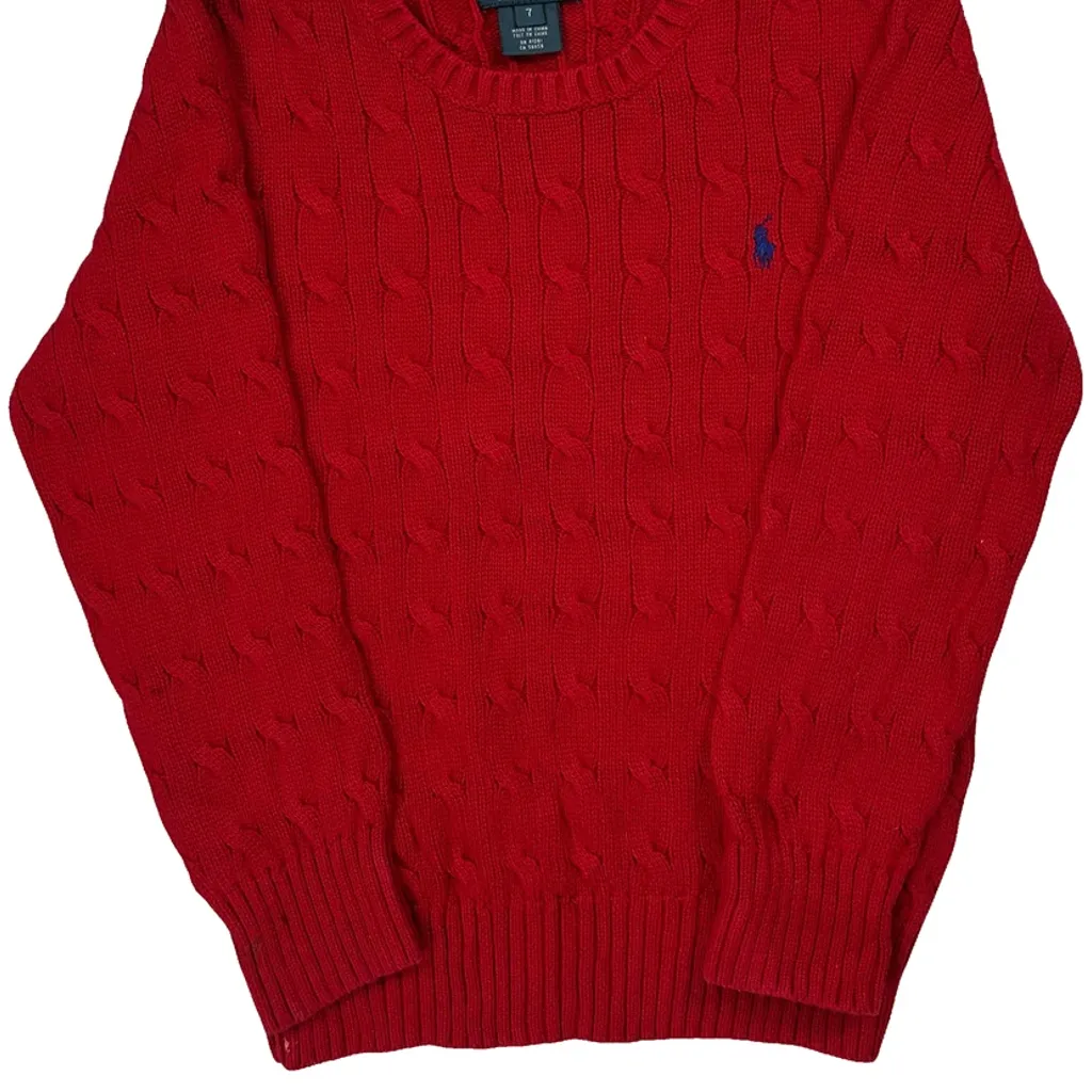 Age 6 Polo By Ralph Lauren Jumper - Small Red Cotton - Image 4