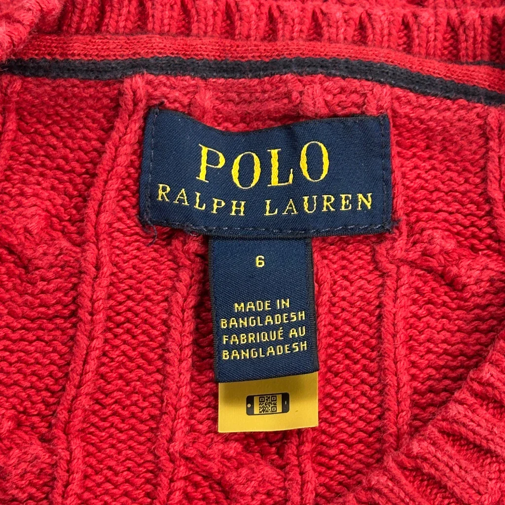 Age 6 Polo By Ralph Lauren Jumper - Small Red Cotton - Image 3