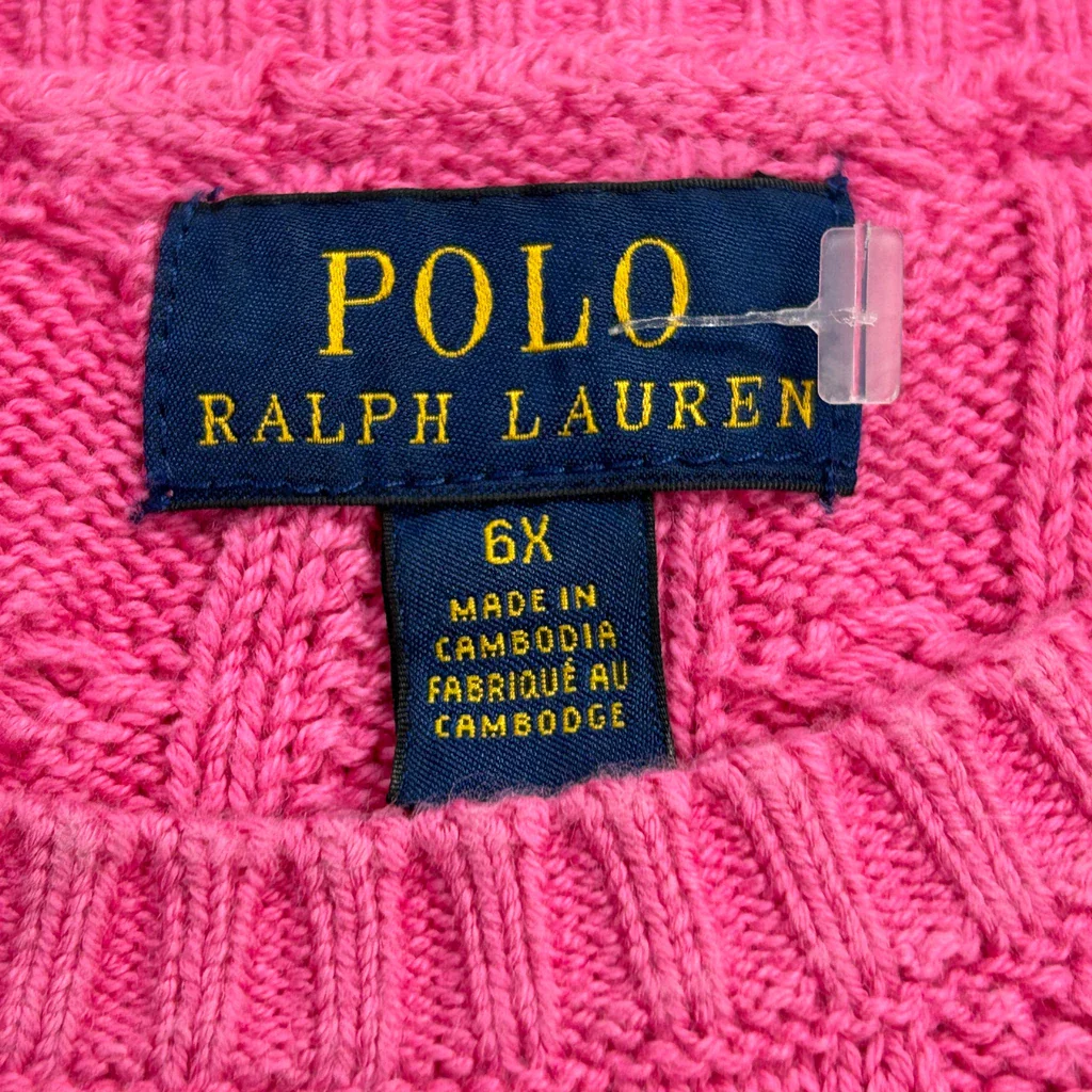 Age 6 Polo By Ralph Lauren Jumper - Small Pink Cotton - Image 4