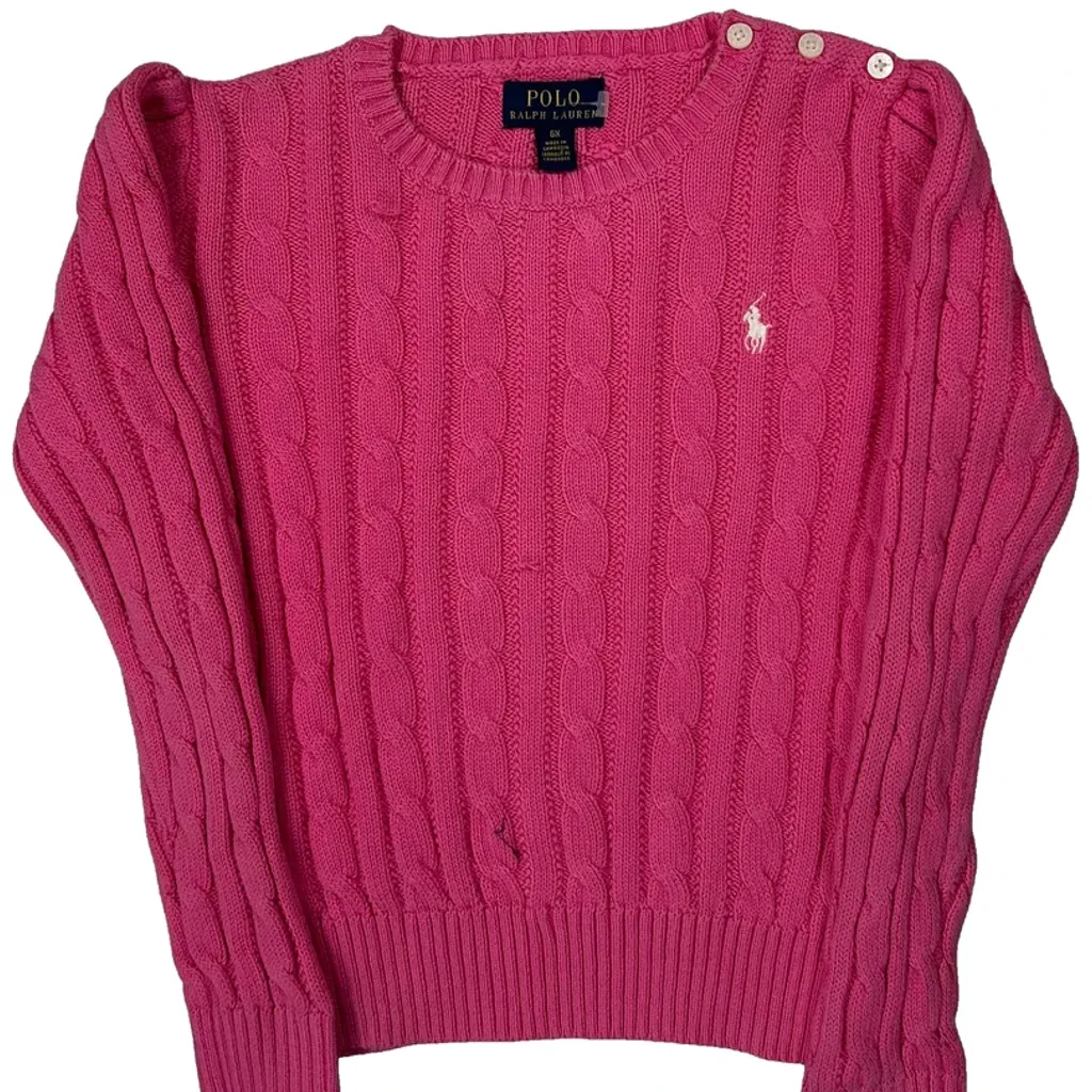 Age 6 Polo By Ralph Lauren Jumper - Small Pink Cotton - Image 5