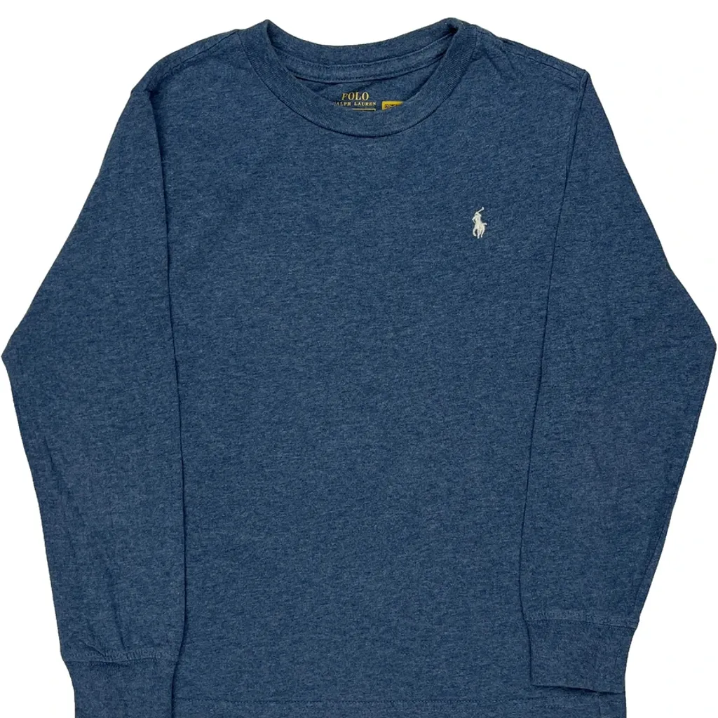Age 6 Polo By Ralph Lauren Long Sleeve T-Shirt - Small Blue Cotton - Image 4