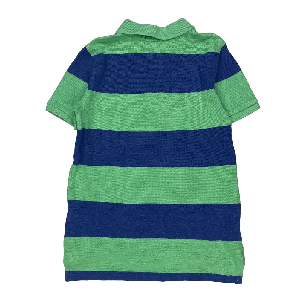 Age 6 Polo By Ralph Lauren Striped Polo Shirt - XS Blue Cotton - Image 2