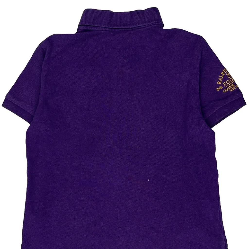Age 6 Polo By Ralph Lauren Striped Polo Shirt - Small Purple Cotton - Image 6