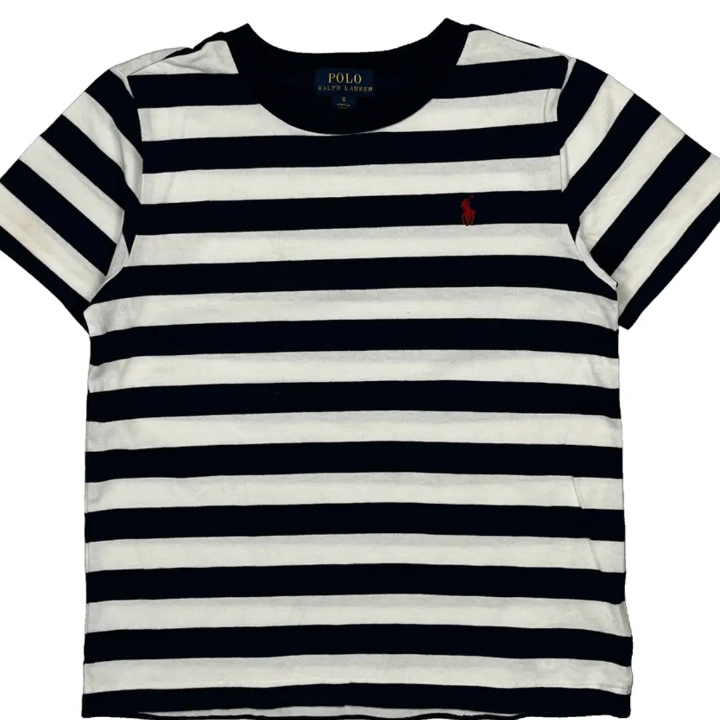 Age 6 Polo By Ralph Lauren Striped T-Shirt - XS Black & White Cotton - Image 4
