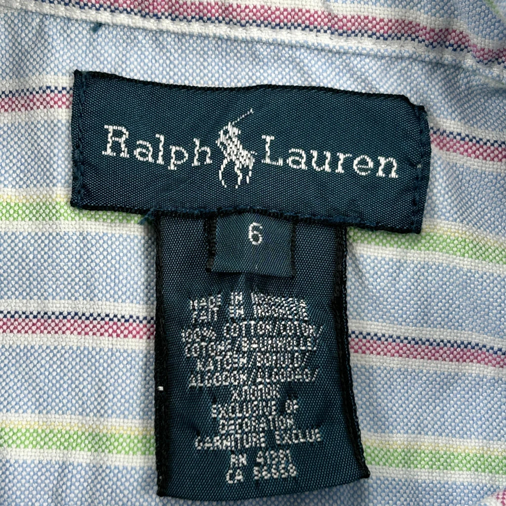 Age 6 Ralph Lauren Striped Shirt - Small Multicoloured Cotton - Image 3