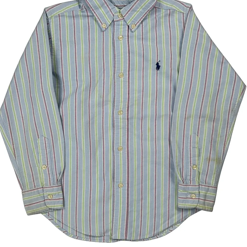 Age 6 Ralph Lauren Striped Shirt - Small Multicoloured Cotton - Image 5