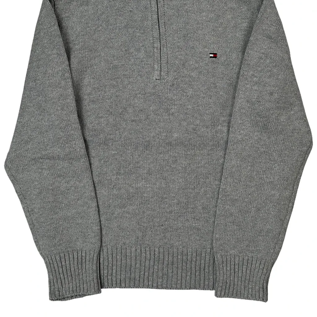 Age 6 Tommy Hilfiger 1/4 Zip - XS Gray Cotton - Image 5