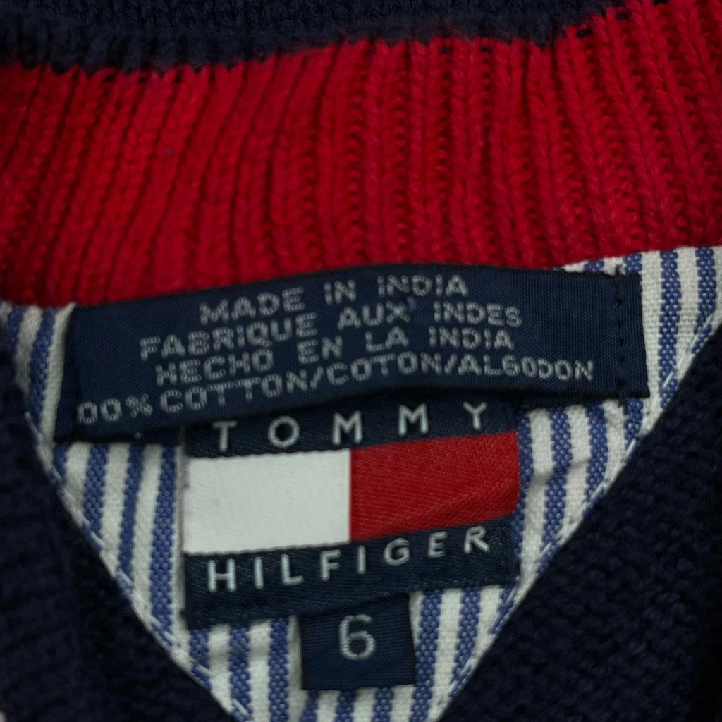 Age 6 Tommy Hilfiger Sweater Vest - Small Navy Cotton - Image 3