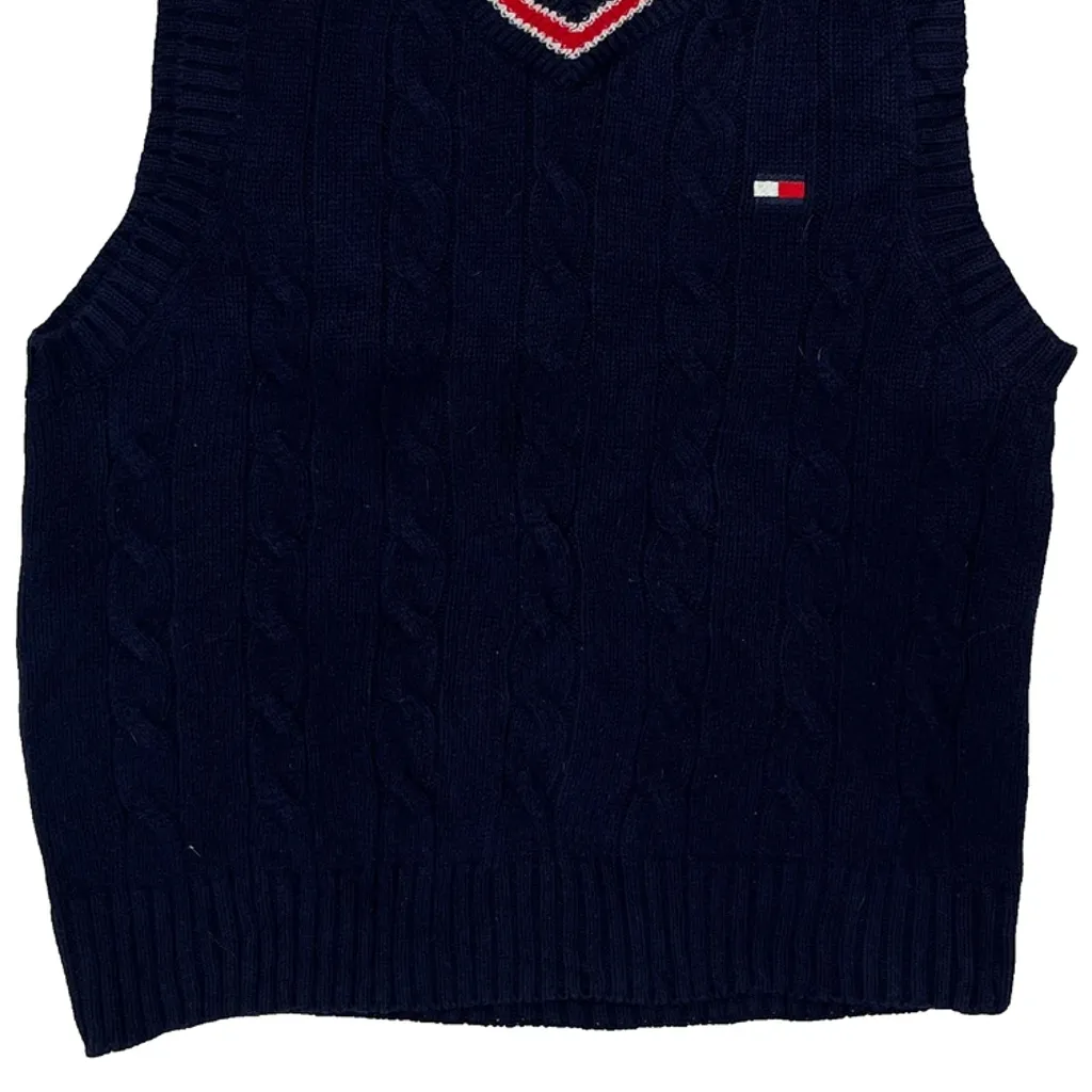 Age 6 Tommy Hilfiger Sweater Vest - Small Navy Cotton - Image 5