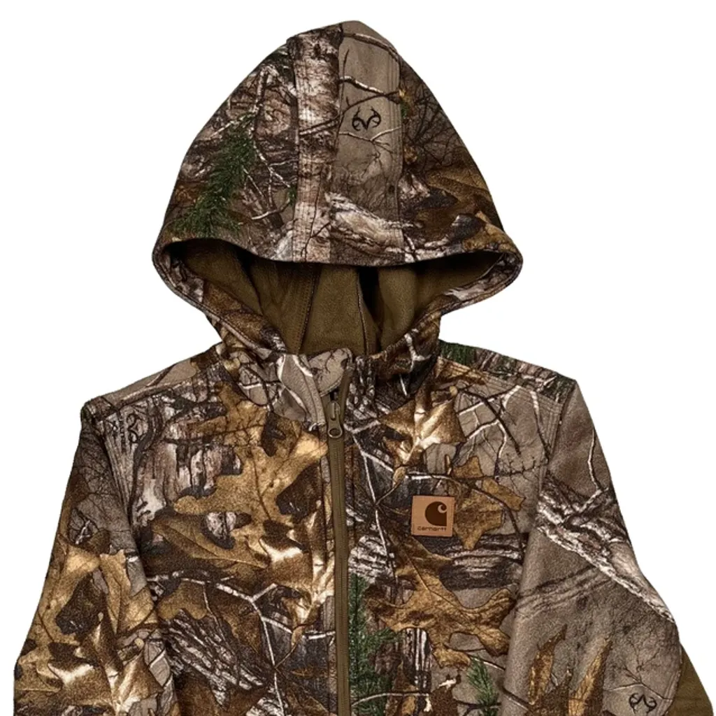 Age 7-8 Carhartt Camo Hoodie - Small Camo Polyester - Image 4