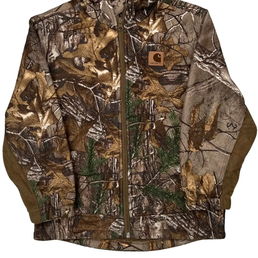 Age 7-8 Carhartt Camo Hoodie - Small Camo Polyester - Image 5