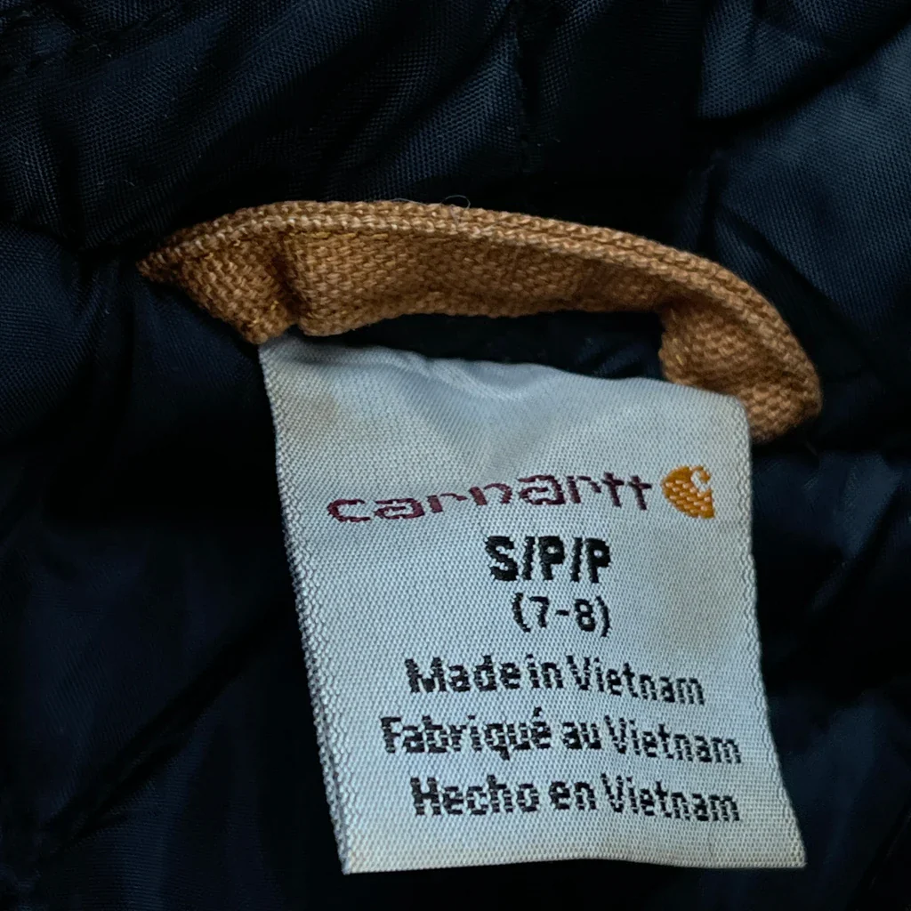 Age 7-8 Carhartt Jacket - Small Brown Cotton - Image 3