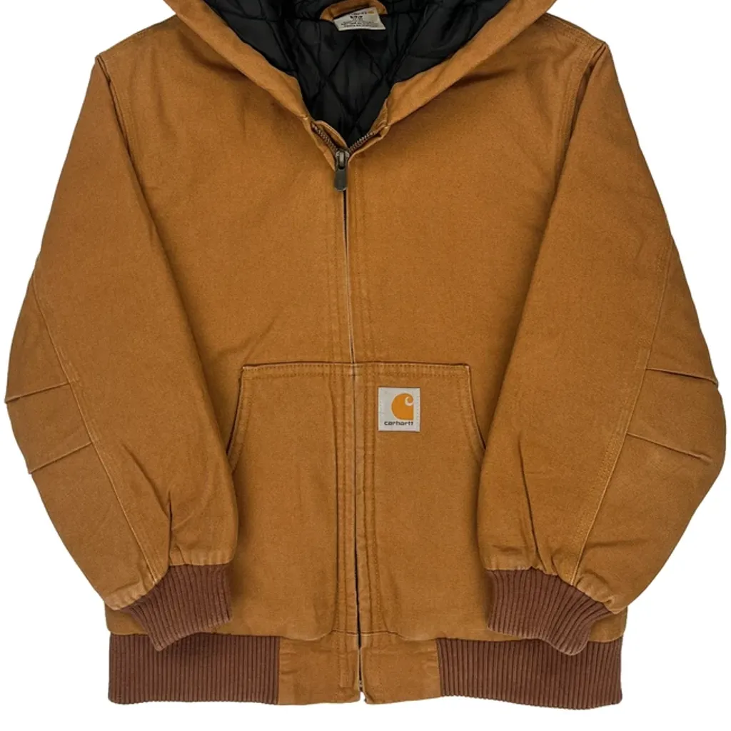 Age 7-8 Carhartt Jacket - Small Brown Cotton - Image 4