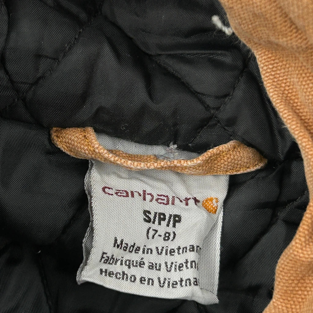 Age 7-8 Carhartt Jacket - Small Brown Cotton - Image 3