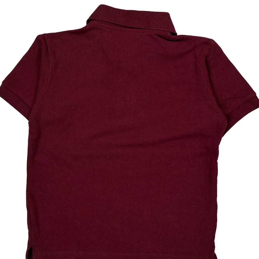 Age 7-8 Dickies Polo Shirt - Small Burgundy Cotton Blend - Image 6