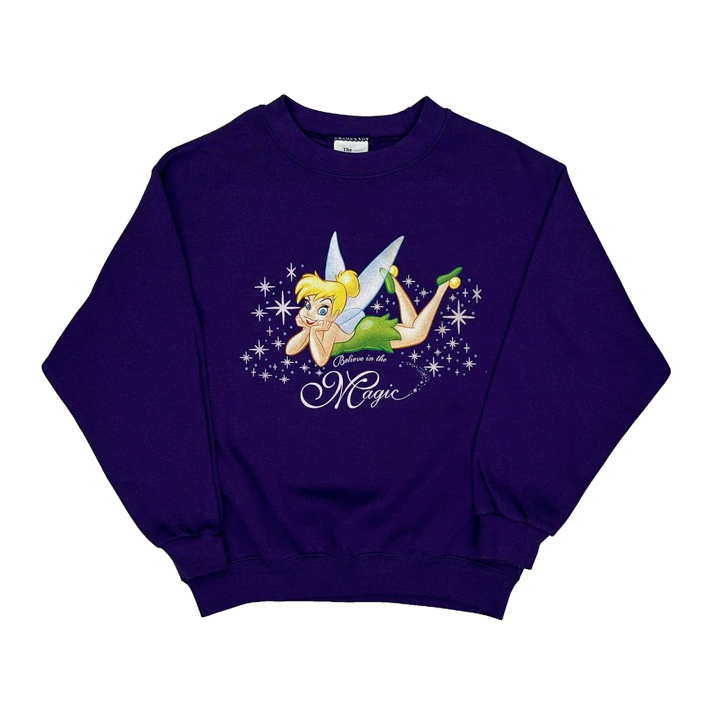 Age 7-8 Disney Cartoon Sweatshirt - Medium Purple Polyester