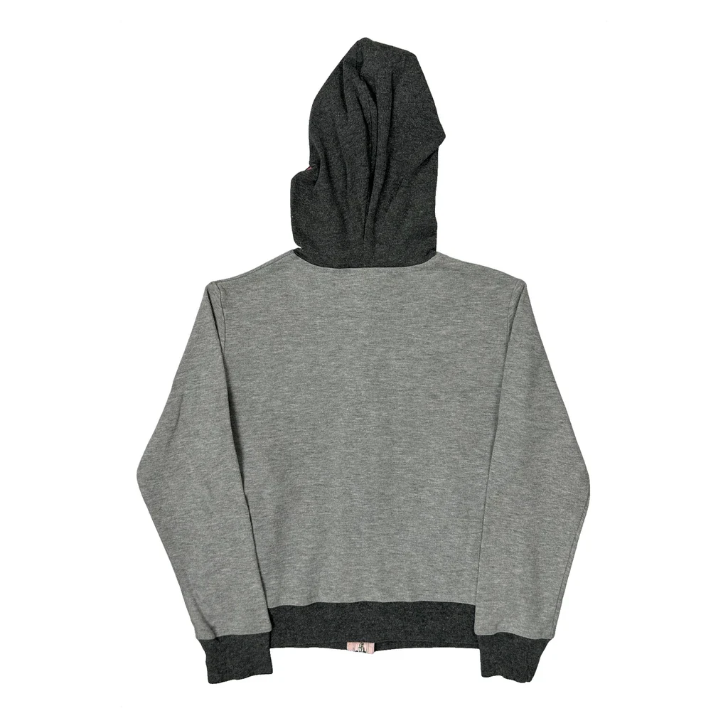 Age 7-8 Harley Davidson Hoodie - Medium Grey Cotton Blend - Image 2
