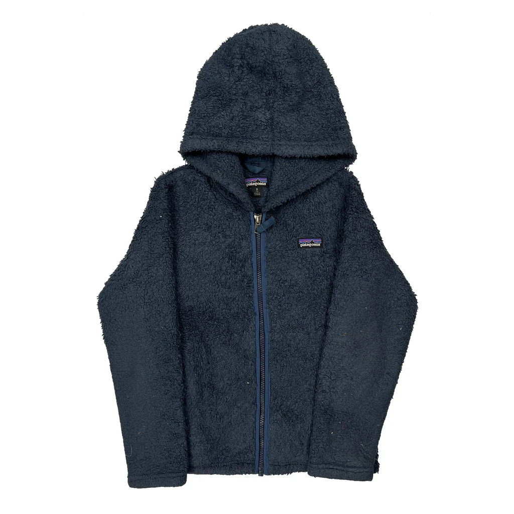 Age 7-8 Patagonia Hoodie - Small Navy Polyester