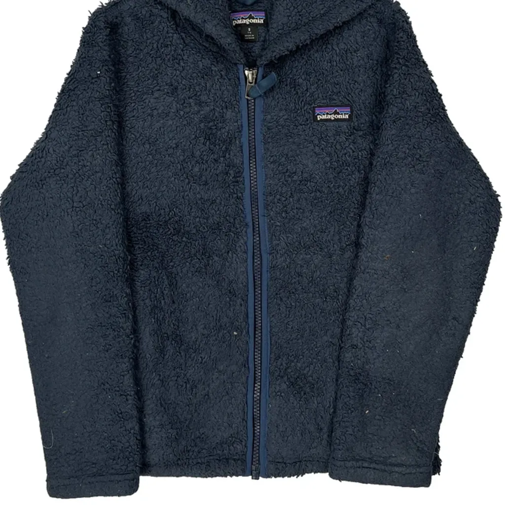 Age 7-8 Patagonia Hoodie - Small Navy Polyester - Image 5